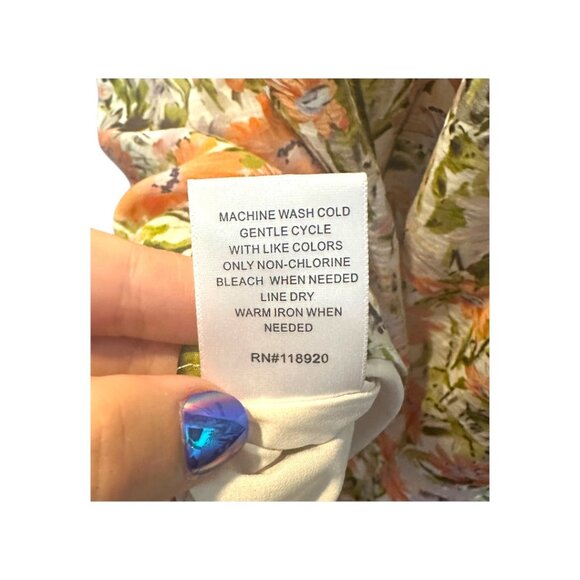 Lucy Paris NWT Goldie Floral Midi Dress Spaghetti Strap Tie Bodice Detail - Picture 11 of 12